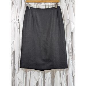 Evan-Picone Suit Skirt Size 8 Black Lined Knee Length Pencil Skirt VTG Y2K
